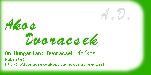 akos dvoracsek business card